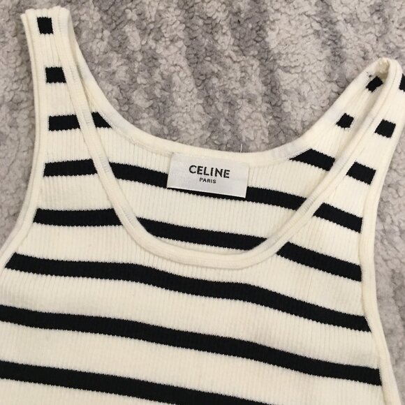 CELINE | Striped Bra Top in Athletic Knit - Picture 3 of 6